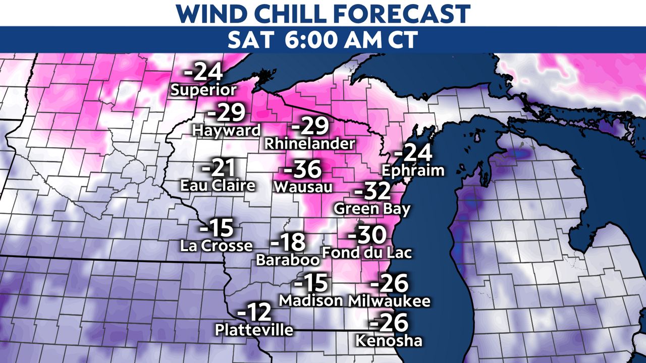 Dangerous cold across Wisconsin into the weekend