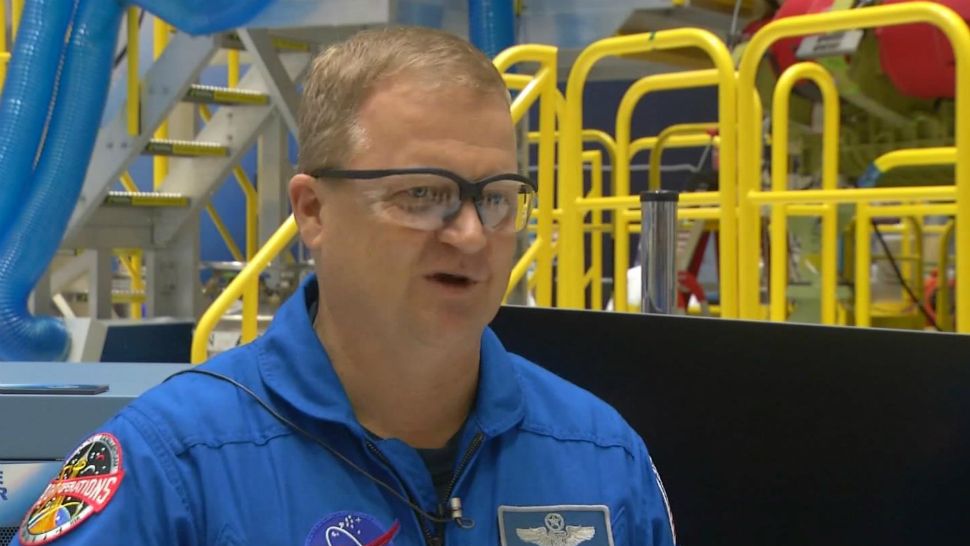 In this file image from August 2018, astronaut Eric Boe speaks during a Boeing Starliner event at NASA. (Jonathan Shaban/Spectrum News)