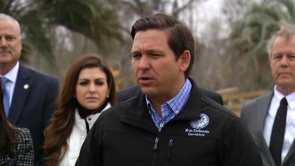 In the Florida Panhandle on Thursday, Gov. Ron DeSantis says the Trump administration will be changing a federal storm reimbursement policy so that Florida will be eligible for more aid money. (Spectrum News)