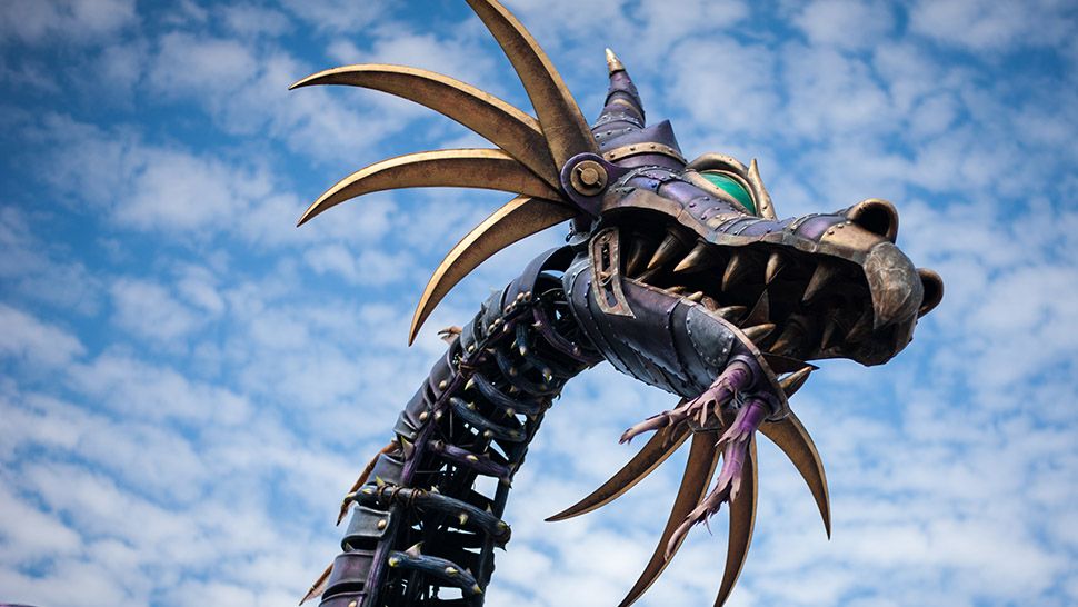 The Maleficent float returns to Disney's Festival of Fantasy Parade nearly eight months after it caught on fire during a performance. (Courtesy of Disney)