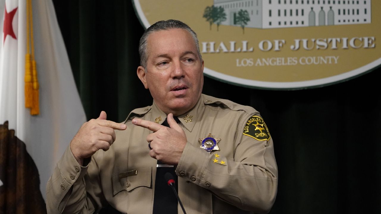 Los Angeles County Sheriff Alex Villanueva. (AP Photo/Damian Dovarganes)