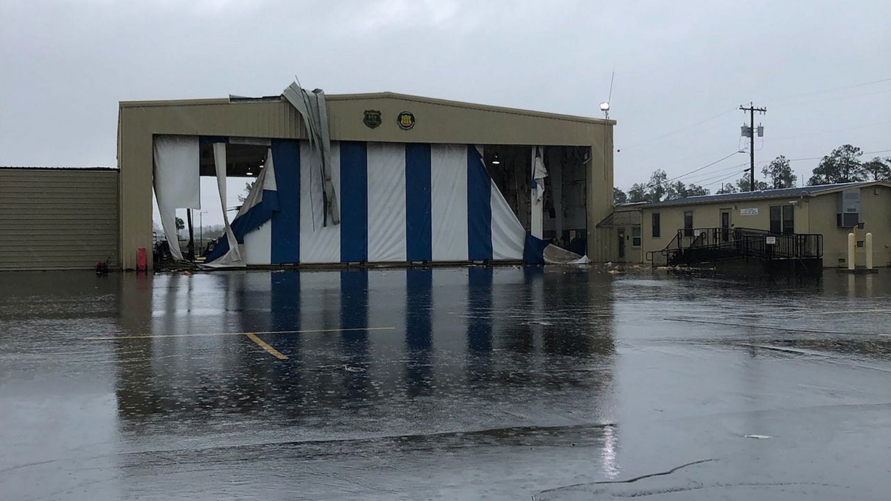 Damage to a hangar at Tallahassee International Airport after a tornado came through Wednesday. (The City of Tallahassee)