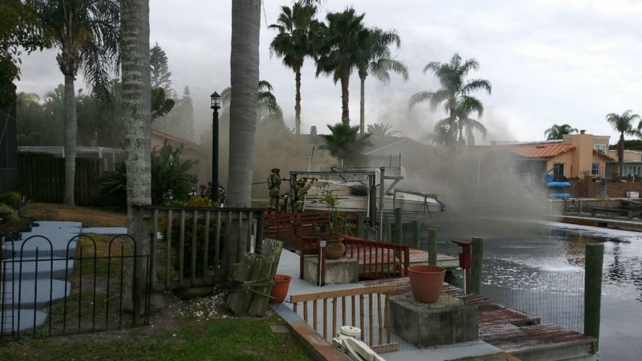 Pasco Fire Rescue crews were able to quickly extinguish the flames when they arrived, according to a witness. (Sarah Blazonis/Spectrum Bay News 9)