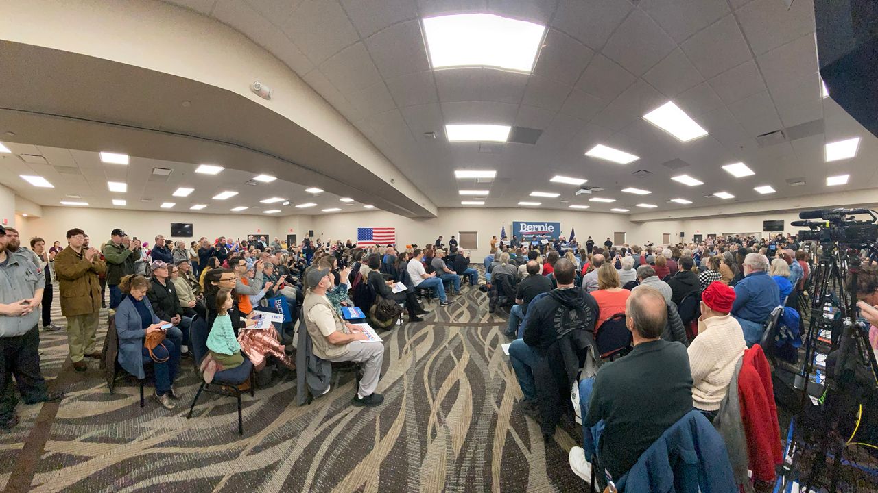 A Bernie Sanders event in Iowa. 