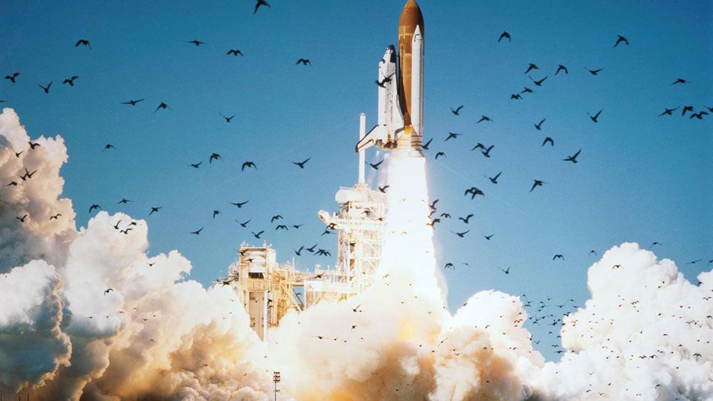 Space Shuttle Challenger launched on January 28, 1986 at Kennedy Space Center. (NASA)