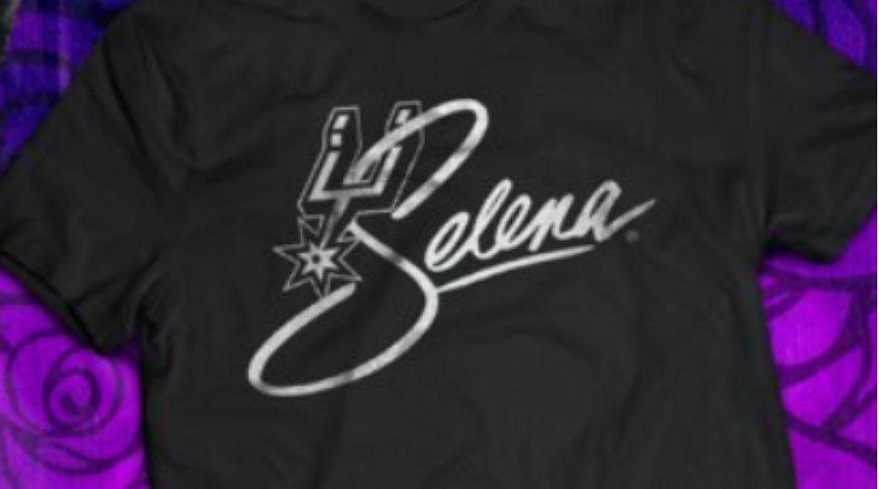 Front of a T-shirt for the Selena x Spurs collection (Courtesy: San Antonio Spurs)