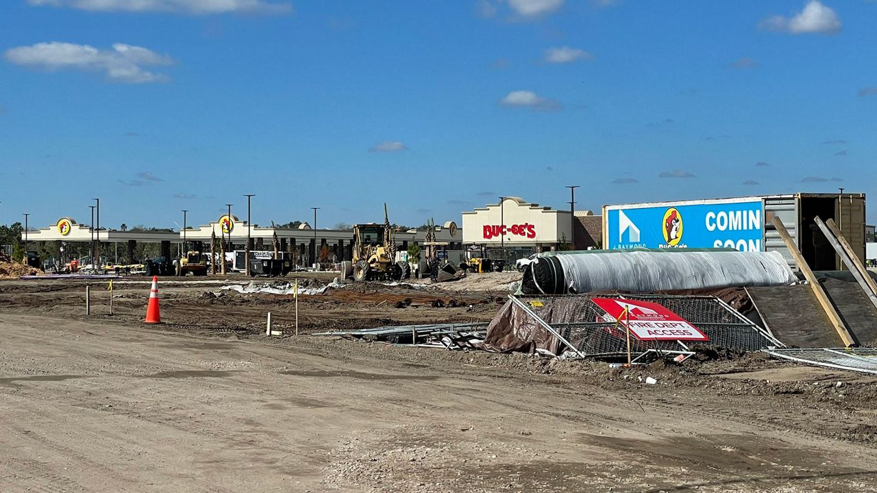 Construction continues on the Buc-ee's in Daytona Beach, which will be one of the first in Florida. (Nicole Griffin, Spectrum News)
