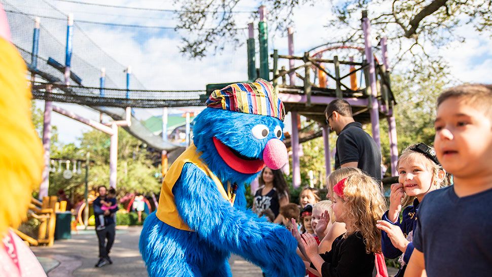 Pirate Party Weekends at Busch Gardens Tampa Bay will feature Sesame Street characters. (Courtesy of Busch Gardens)