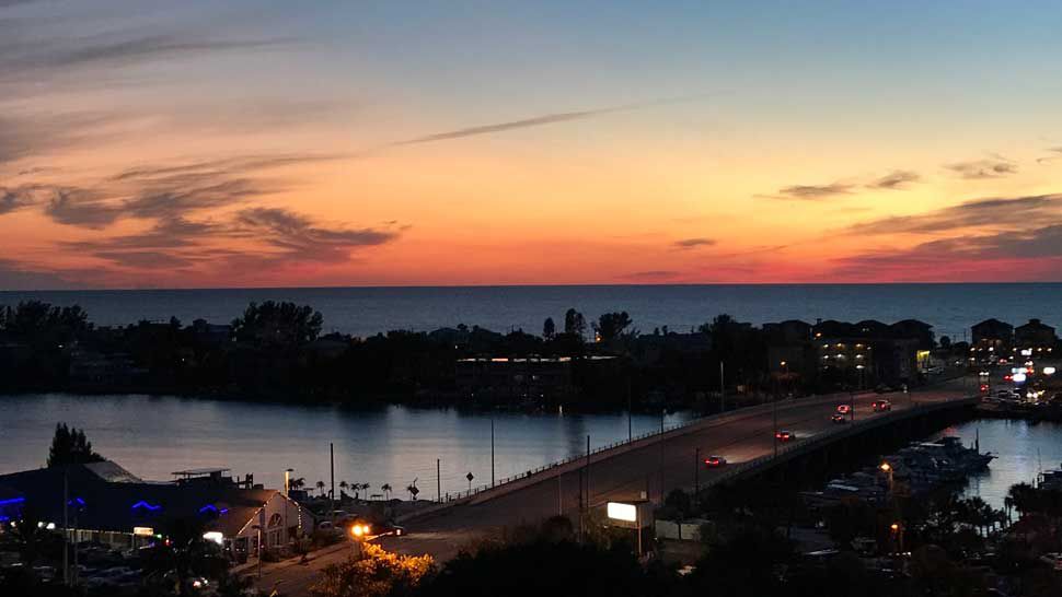 Submitted via our Spectrum Bay News 9 app: Sunset seen from St. Pete Yacht and Tennis Club, Friday, January 25, 2019. (Courtesy of Val Stunja, viewer)