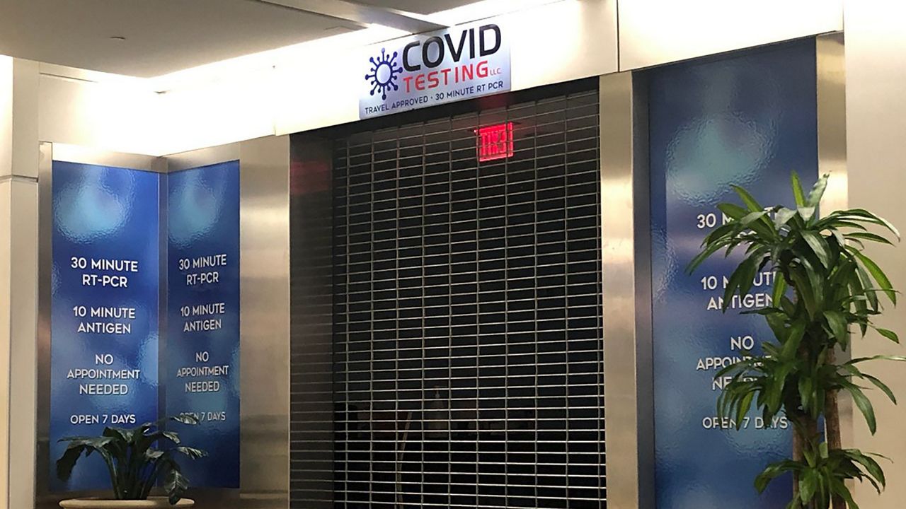 COVID Testing LLC offers another option for coronavirus testing at Orlando International Airport. (Spectrum News 13/Jeff Allen) 