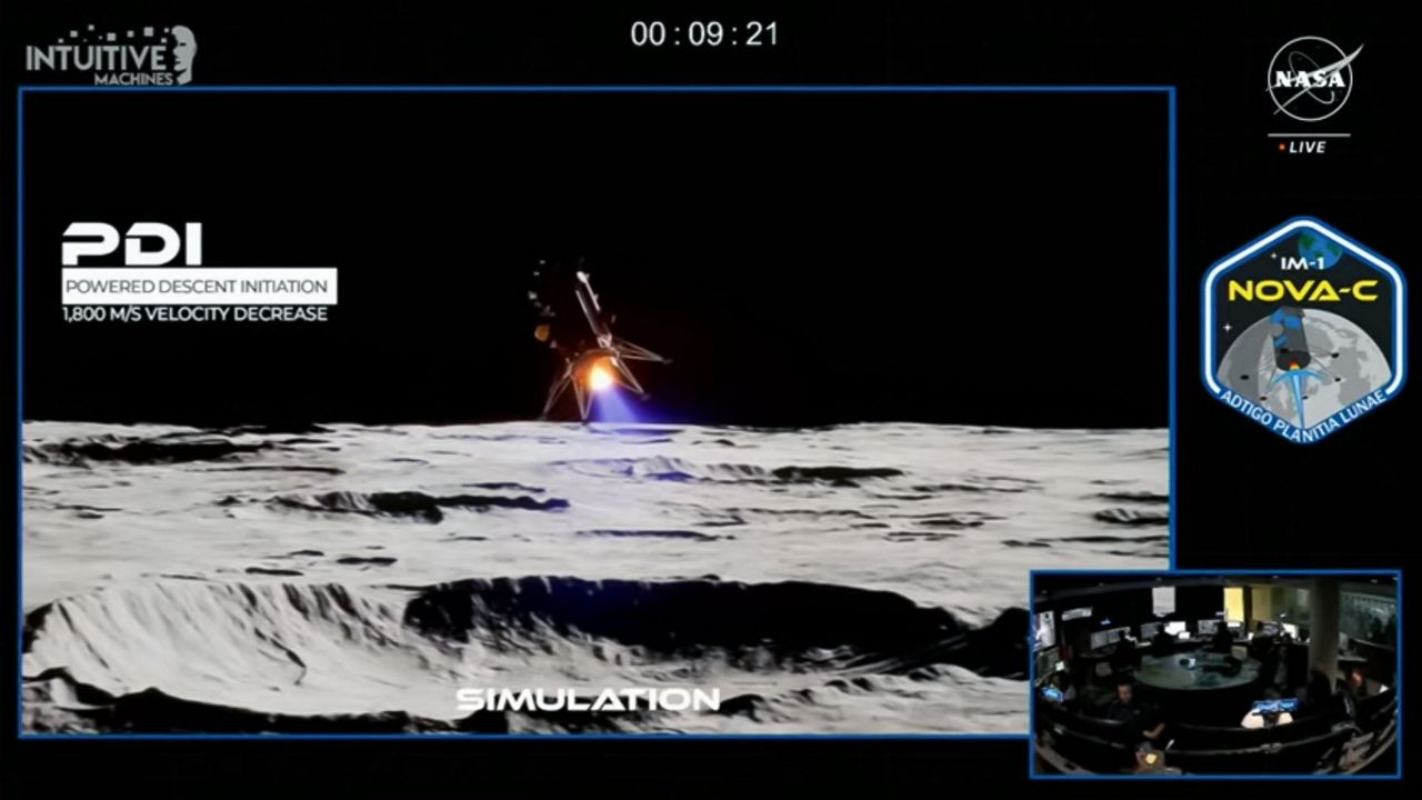 Intuitive Machines' lunar lander the Nova-C, named Odysseus, landed on the moon on Thursday, Feb. 22. (Intuitive Machines)