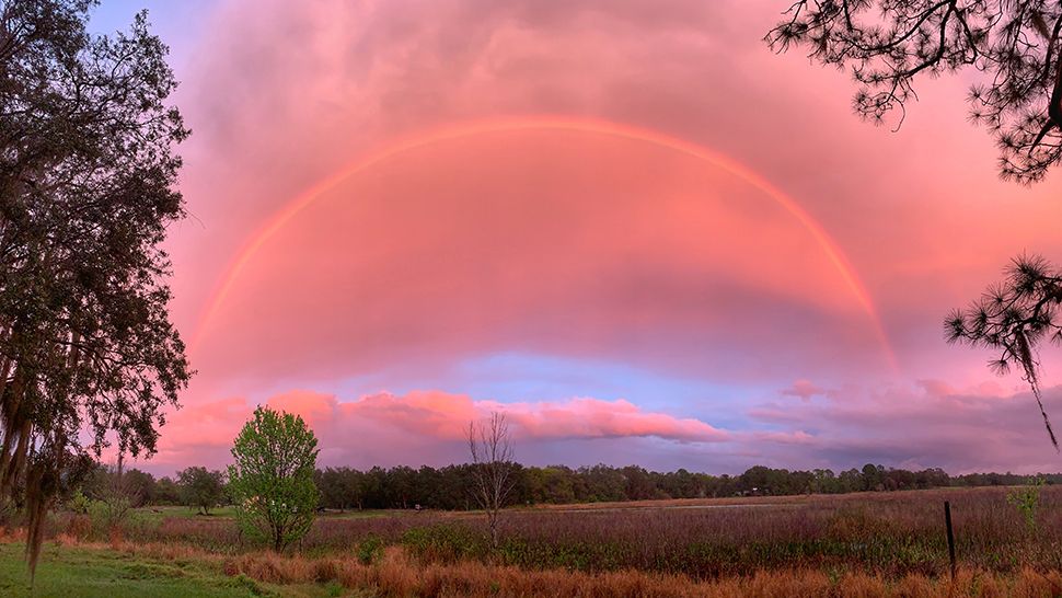 Sent to us with the Spectrum News 13 app: A view of a lovely rainbow from a Geneva backyard on Wednesday, February 27, 2019. (Photo courtesy of Kelly L./viewer)