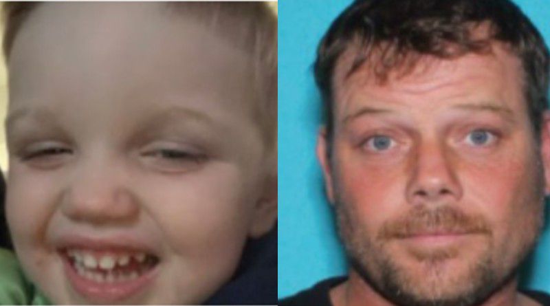 Image of Levy Pugh (missing 2-year-old) and Isaac Pugh (suspect in AMBER Alert). (Courtesy: Celine Police Department)