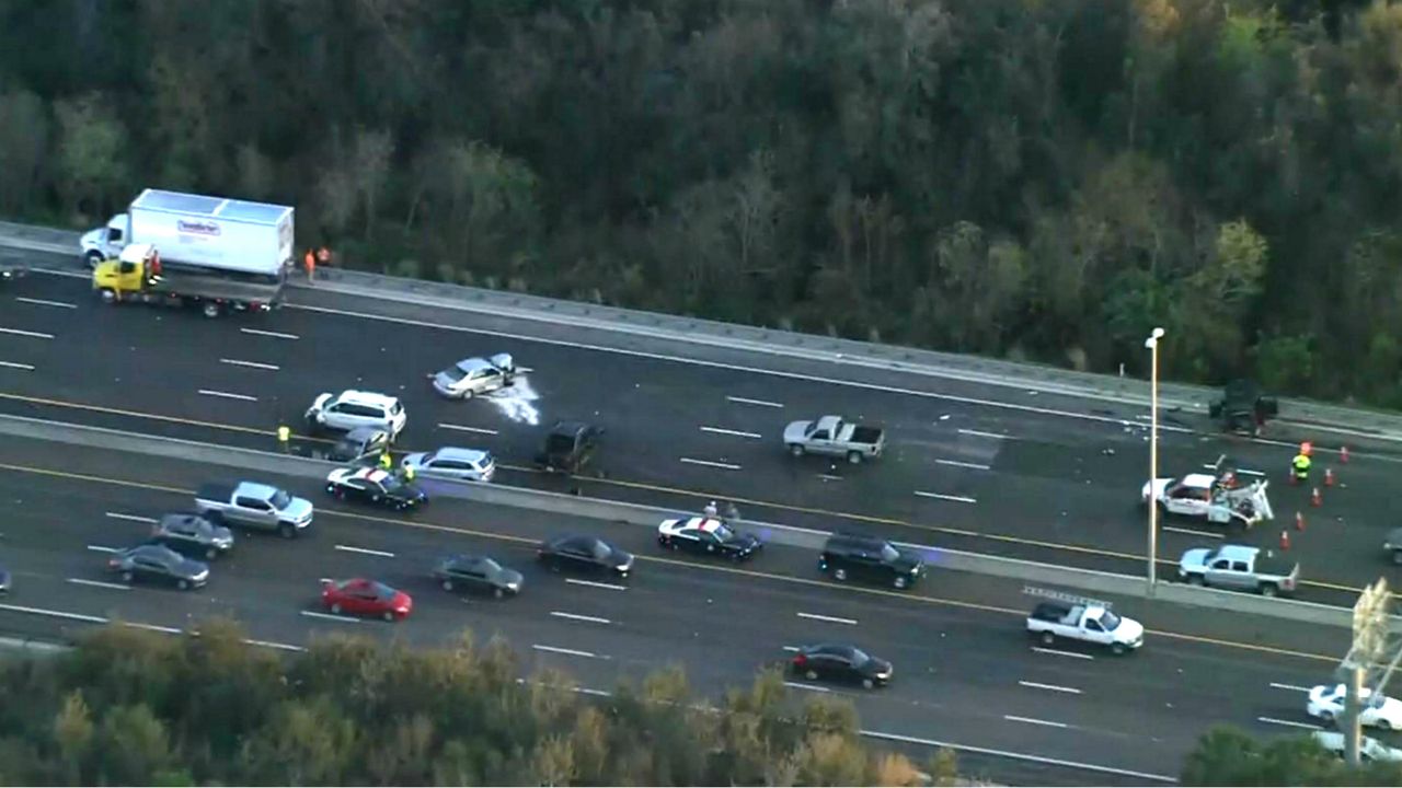 One person was killed Tuesday afternoon in a crash in the southbound lanes of Florida's Turnpike that involved several vehicles. Troopers said the crash may close lanes for hours. (Sky 13)