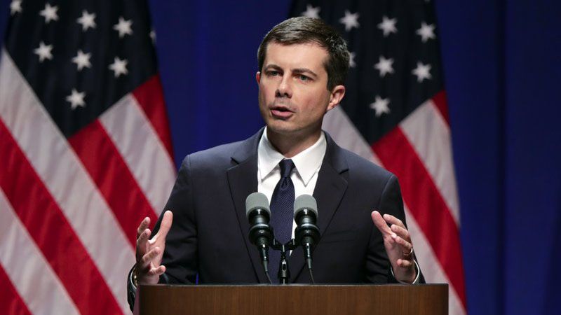 Former Mayor Pete Buttigieg of South Bend, Indiana, was leading in the Iowa caucus as of Wednesday morning. (AP)