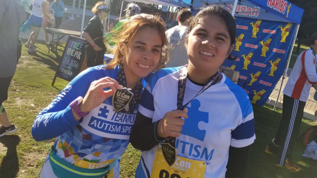 Samantha "Sammy" Rodriguez has taken up running in road races with her mother, Karina. Running "has opened so many doors for her," Karina said, "and it opened doors for me, too." (Courtesy of Karina Rodriguez)