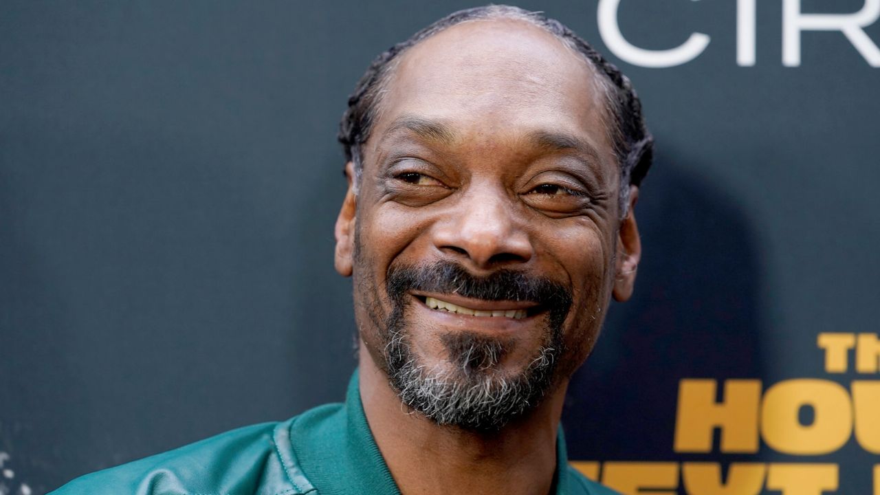 Snoop Dogg poses at the premiere of "The House Next Door: Meet The Blacks 2," on June 7, 2021, in Los Angeles. (AP Photo/Chris Pizzello, File)