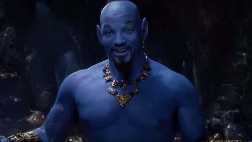 Will Smith as Genie in a scene from Disney's upcoming live-action film, "Aladdin." (Courtesy of Walt Disney Studios)