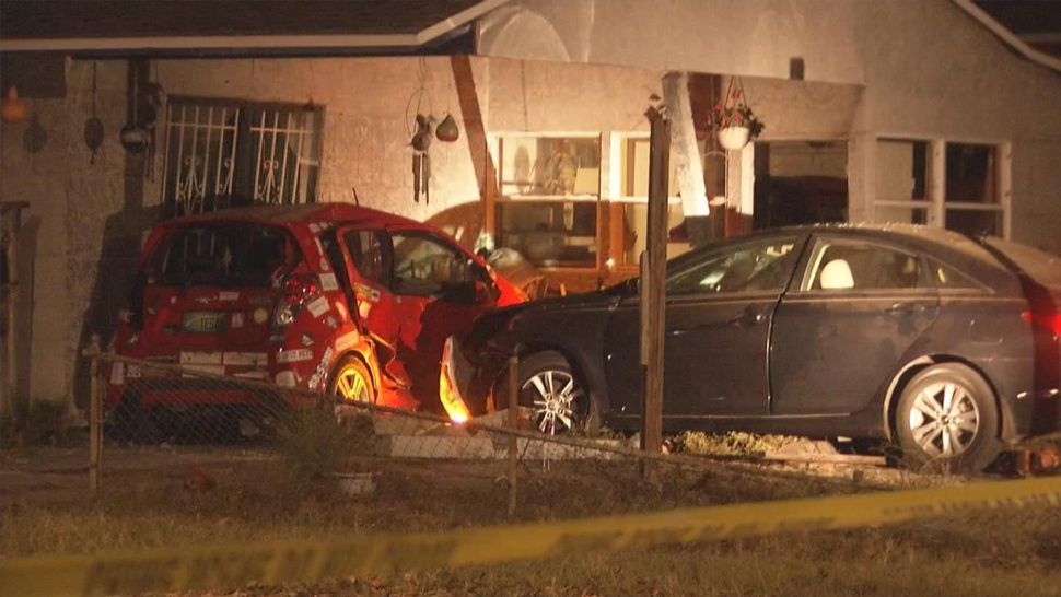 St. Petersburg police are looking for a man who they say crashed a stolen car into a house at 3801 19th Avenue South in St. Petersburg overnight. 