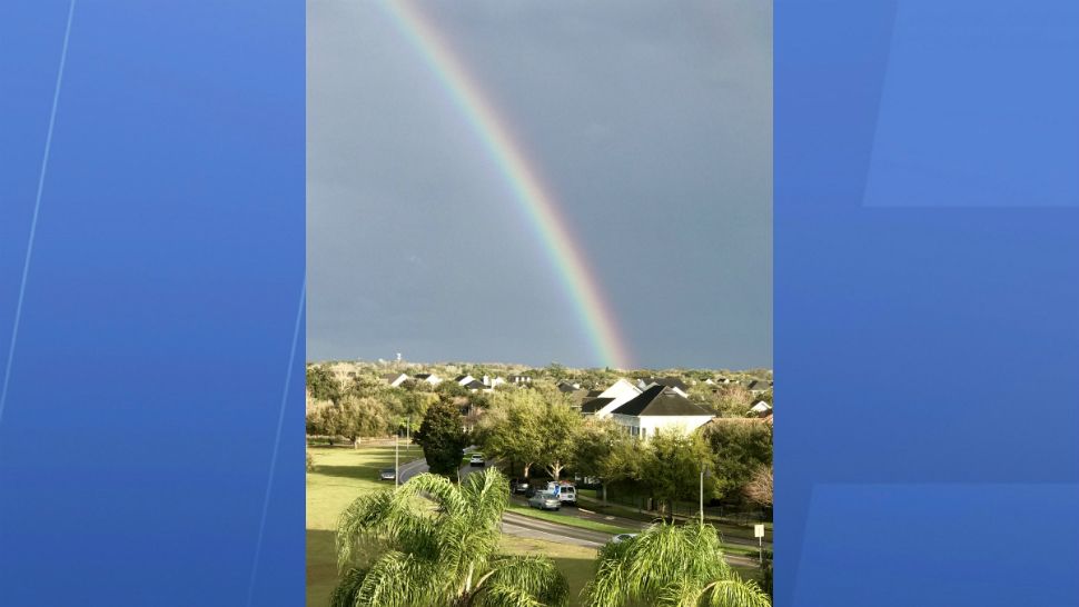 Rainbow over the Baldwin Park neighborhood of Orlando. (Ken Auten/viewer)