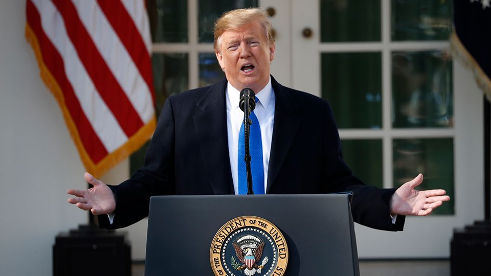 President Donald Trump speaks Friday and said he will declare a national emergency over border wall funding.