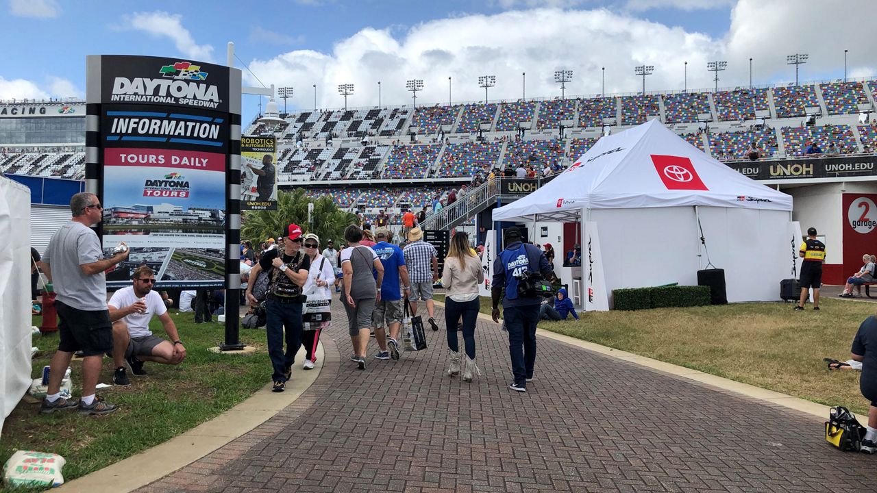 The infield for the Daytona 500 in 2021 will look different, with fewer people allowed into the speedway. (File)
