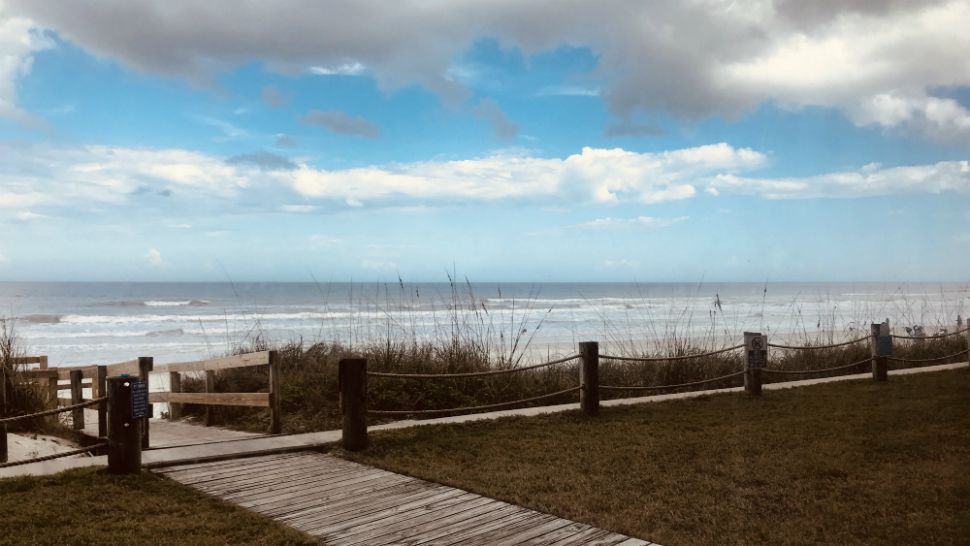 Sent to us via the Spectrum News 13 app: Calm, blue skies in New Smyrna Beach on Monday afternoon. (Mary/viewer)