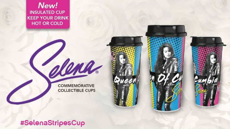 Photo of the new limited-edition Selena Cup. (Courtesy: Stripes)
