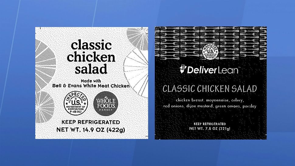Ready-to-eat chicken salad products sold under various brands and sold in Florida are being recalled over fears it could contain listeria bacteria. (FDA.gov)