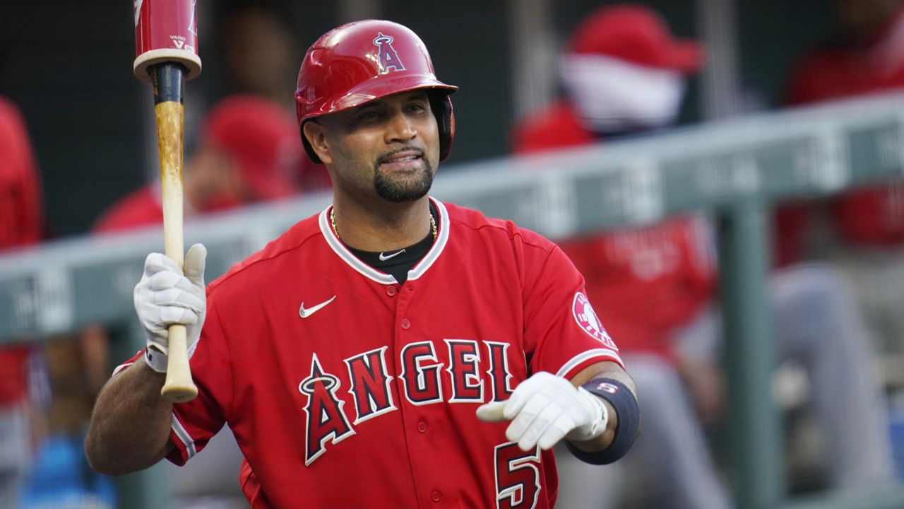 Albert Pujols back in camp -- with the Angels