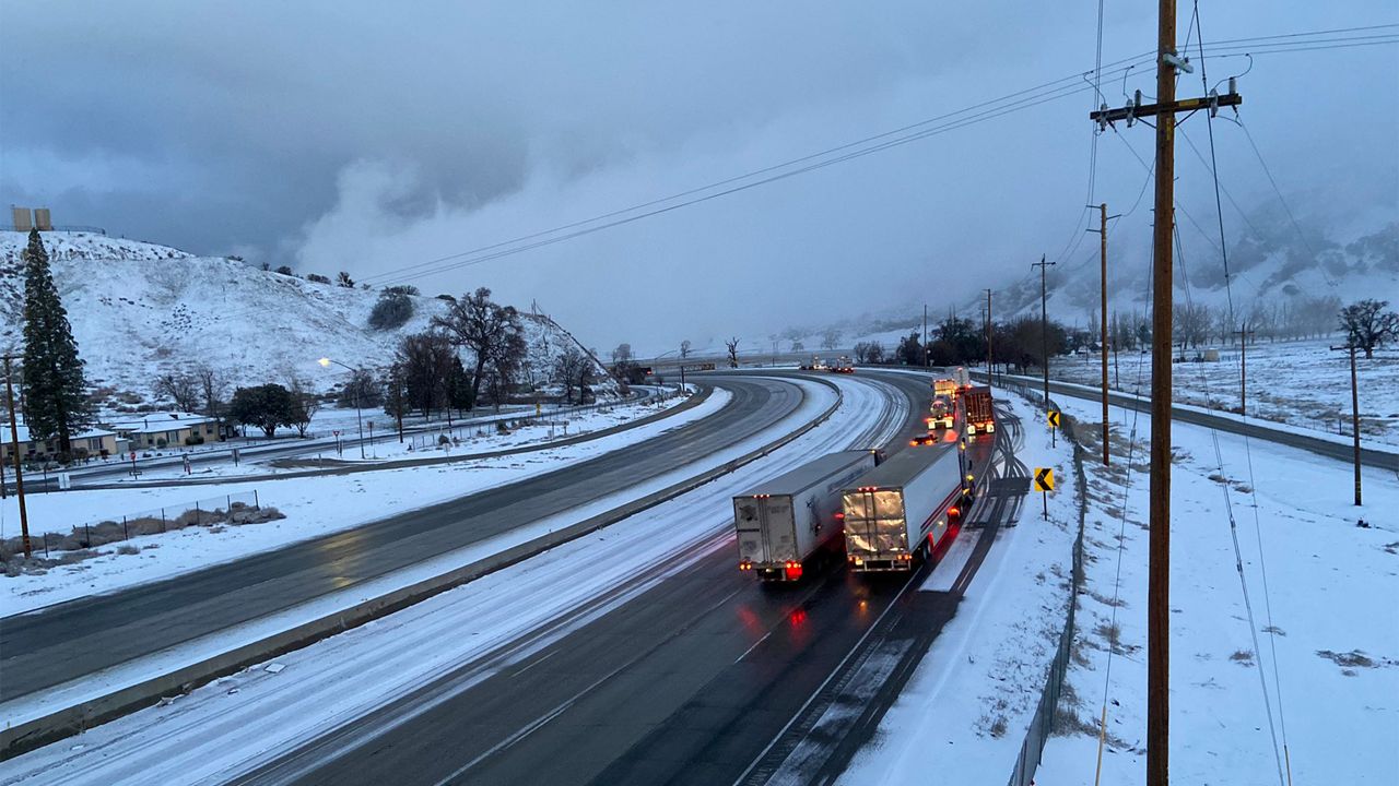 Grapevine reopens with CHP escorts due to snow and ice