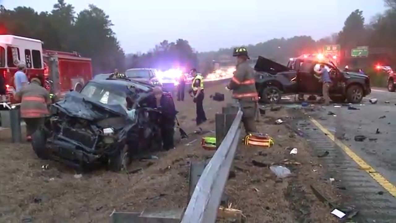 Car crash scene