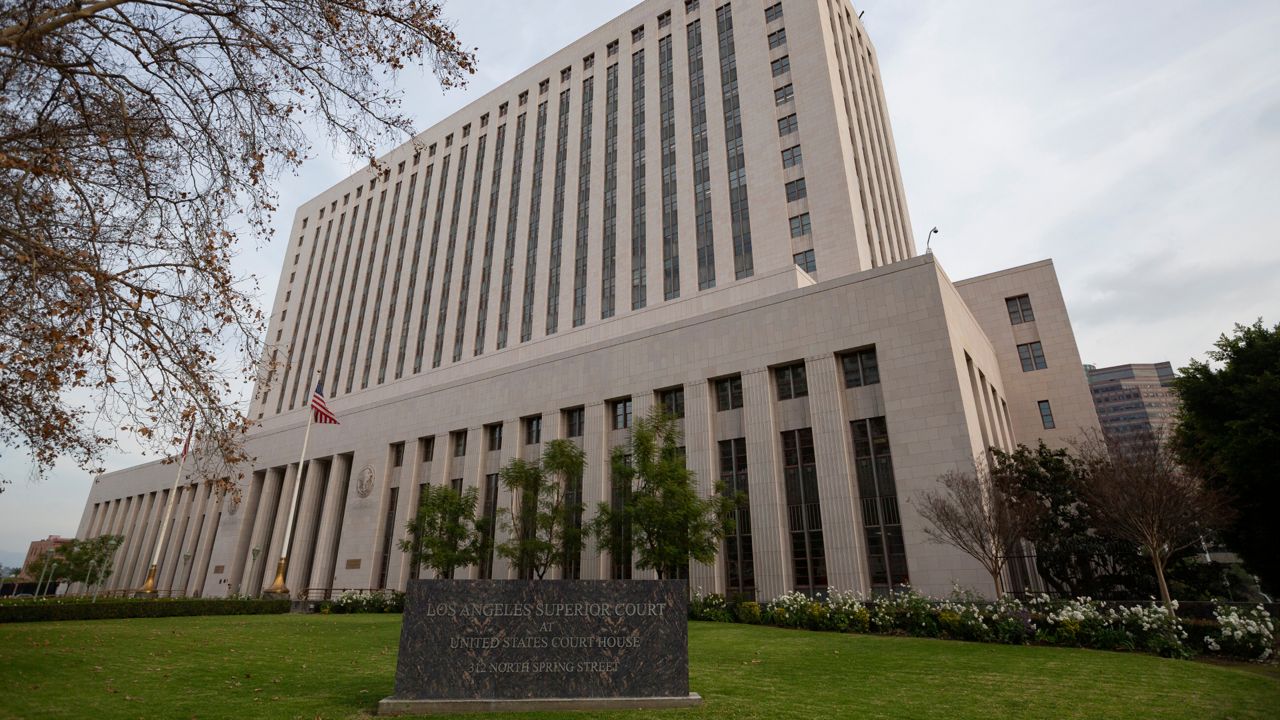 The United States Court House building, known as Spring Street Courthouse, is seen from North Spring Street in downtown Los Angeles Wednesday, Jan. 8, 2020. (AP Photo/Damian Dovarganes)