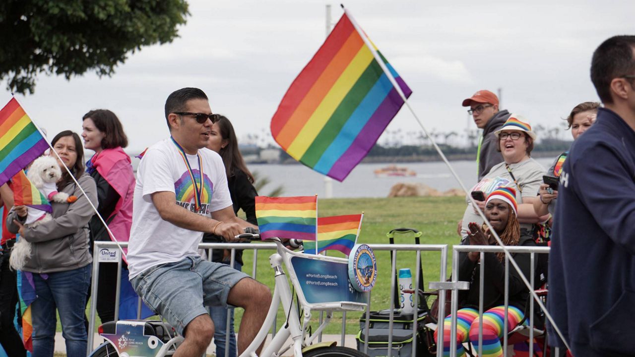 Mayor Robert Garcia participates in Long Beach Pride 2018. (Long Beach Pride)