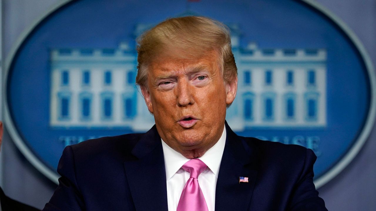 President Donald Trump speaks during a news conference about the coronavirus in the Brady Press Briefing Room of the White House, Wednesday, Feb. 26, 2020, in Washington. (AP Photo/Evan Vucci)