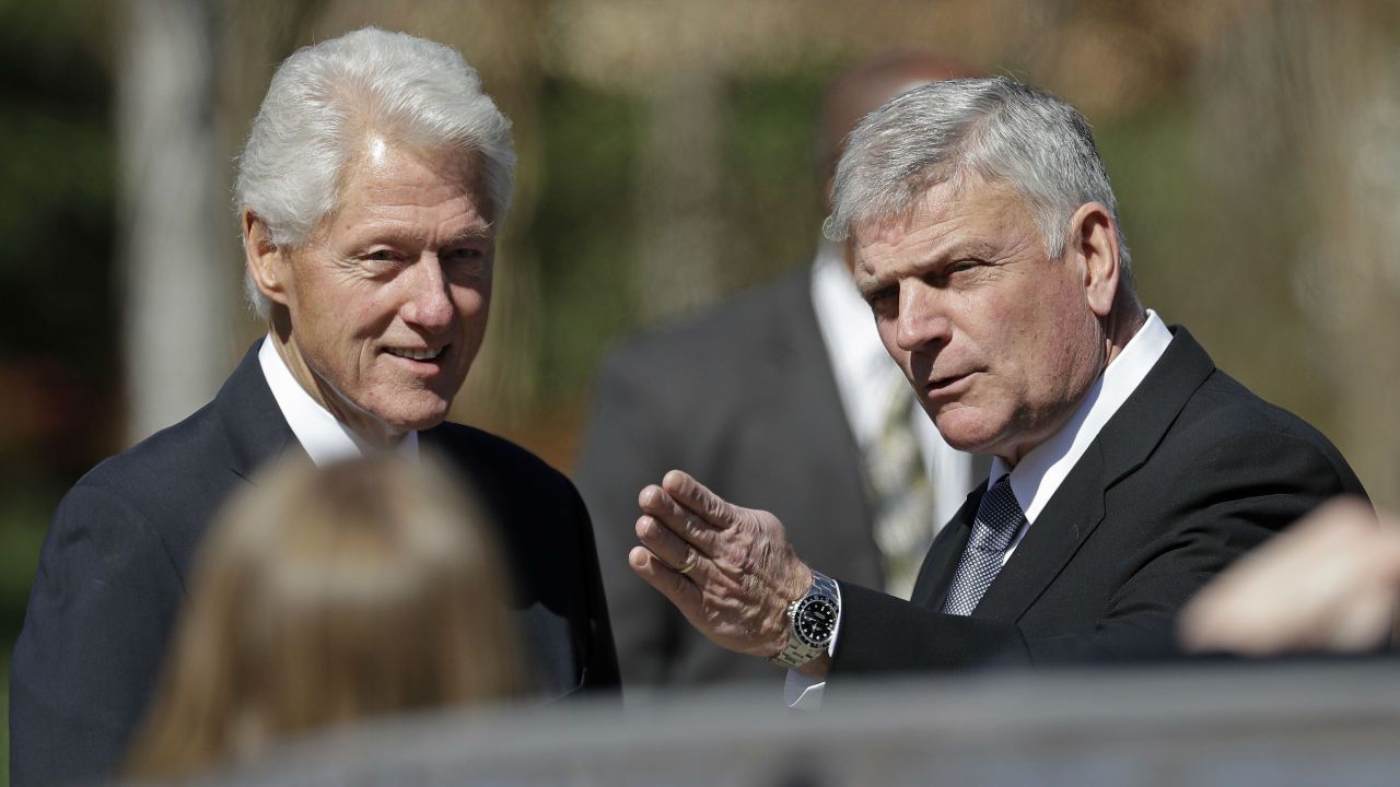 Former president Bill Clinton and Franklin Graham