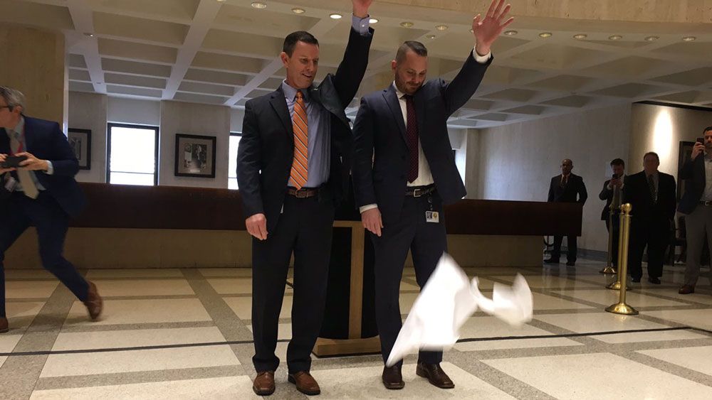 At the end of the Florida Legislative Session, a member of the House and Senate drop a handkerchief to signify "sine die." But that can't happen without a budget. (Troy Kinsey, Spectrum News)