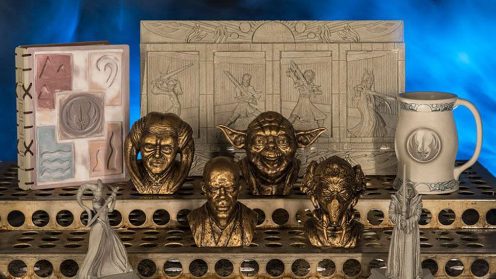 Jedi artifacts will be available at Dok-Ondar's Den of Antiquities inside Star Wars: Galaxy's Edge. (Courtesy of D23)