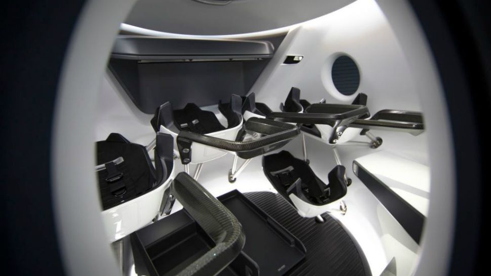 The Crew Dragon capsule has several windows. (SpaceX)
