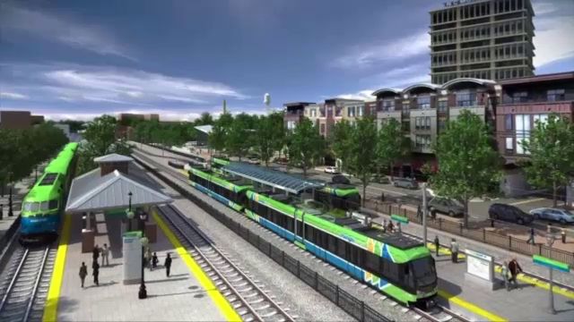 Renderings of the Durham-Orange light rail project