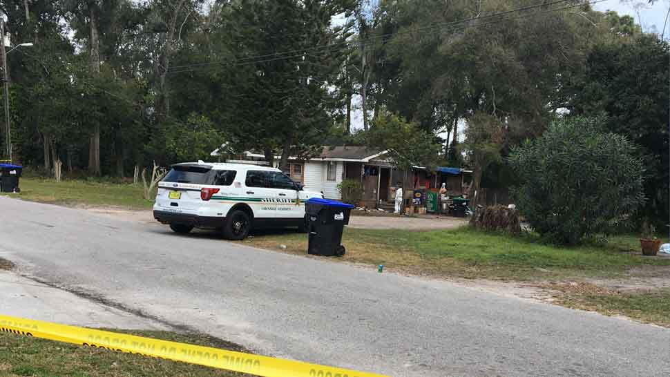 Orange County Sheriff's Office patrol car outside the scene of a shooting at an Apopka home, Saturday, February 9, 2019. (Ruben Almeida/Spectrum News 13)