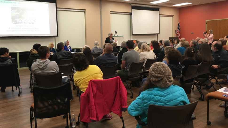 Hillsborough residents attend a Tampa Bay Sierra Club meeting in Tampa, Wednesday, February 13, 2019. (Laurie Davison/Spectrum Bay News 9)