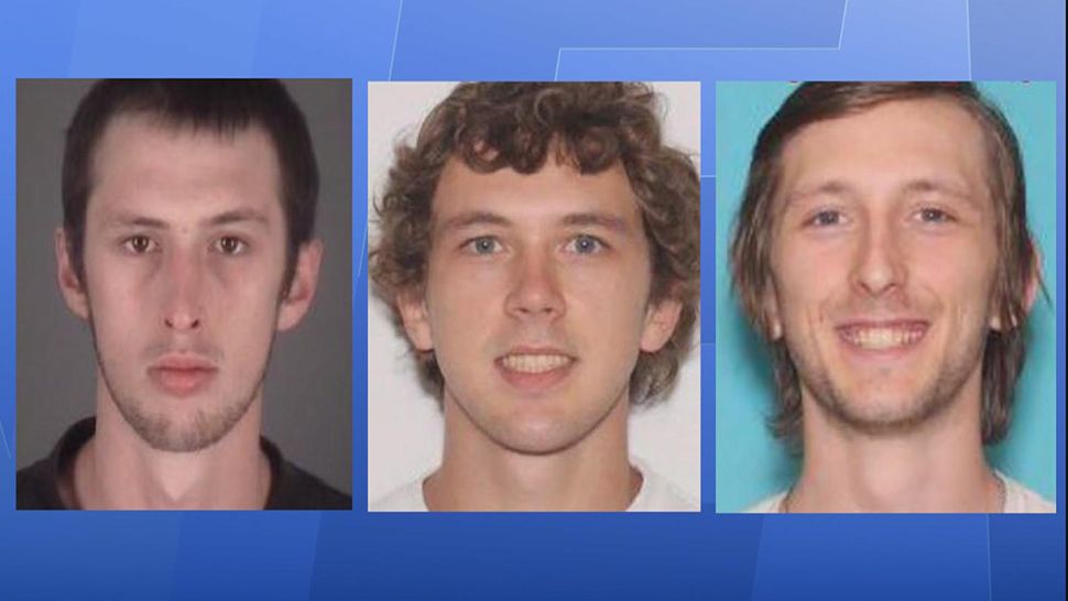 Authorities have identified the suspects as Justin, 24, Khristian, 19, and Trenton Schreffler, 23. All three are wanted on strong armed robbery charges. (Pasco County Sheriff's Office)