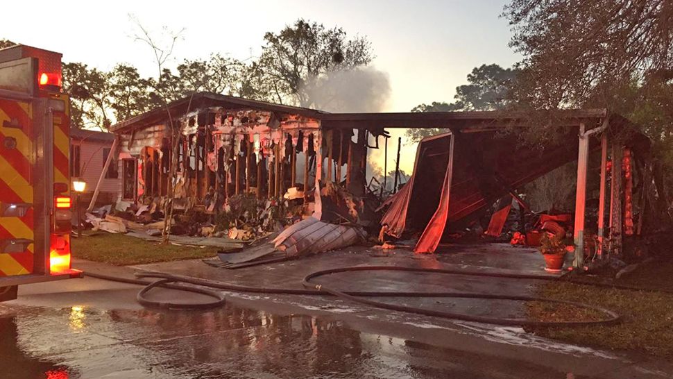 Orange City Mobile Home Destroyed In Fire