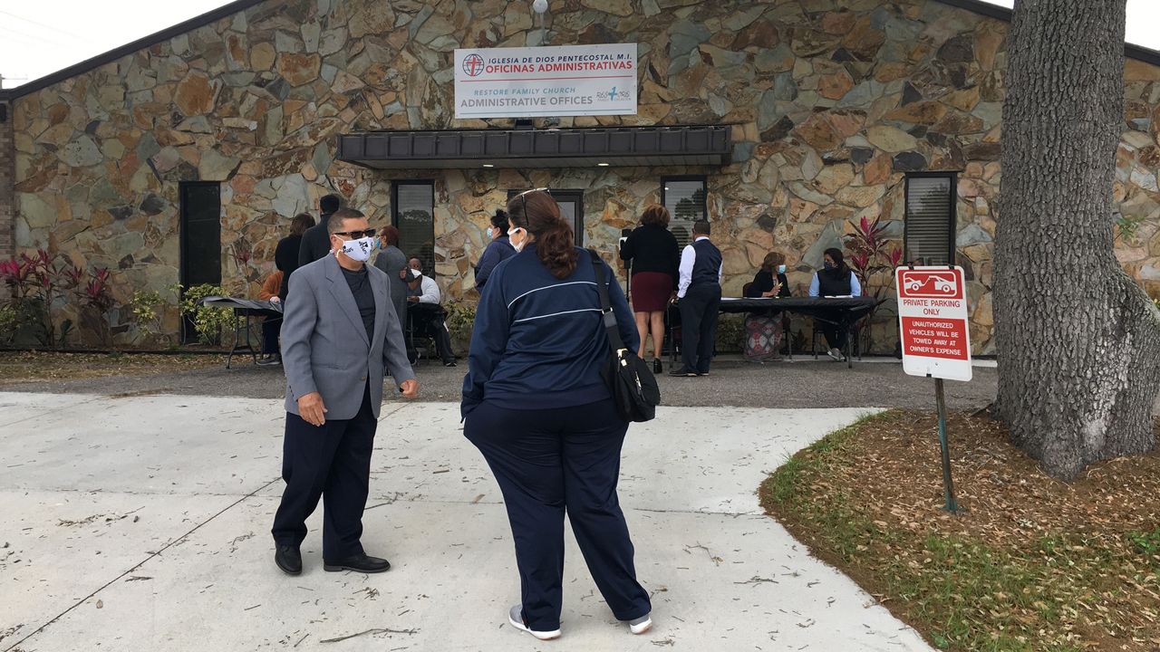 “(The pandemic) affected the members of the church. The church has slowed down in every area,” said Pastor David Rivera. (Adria Iraheta/Spectrum Bay News 9)