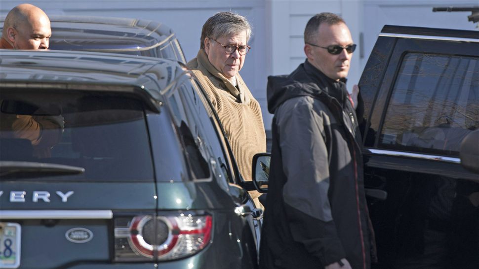 Attorney General William Barr leaves his home in McLean, Va., on Saturday morning, March 23, 2019. Special counsel Robert Mueller closed his long and contentious Russia investigation with no new charges, ending the probe that has cast a dark shadow over Donald Trump's presidency. (AP Photo/Sait Serkan Gurbuz)