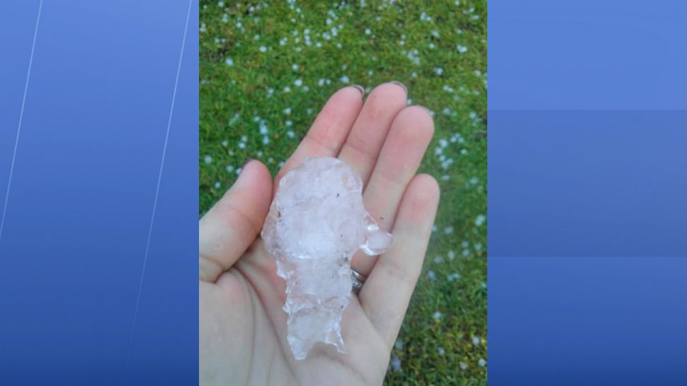 More hail was seen in Cocoa on Wednesday, March 27, 2019. (Courtesy of viewer Gabrielle Martin)