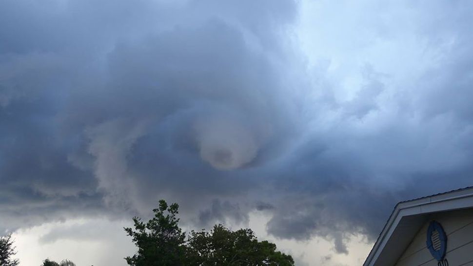 While it looks scary, Spectrum News 13 meteorologist Chris Gilson says it is just a cloud that was seen over Rockledge on Wednesday, March 27, 2019.  (Courtesy of viewer Todd Bamford)