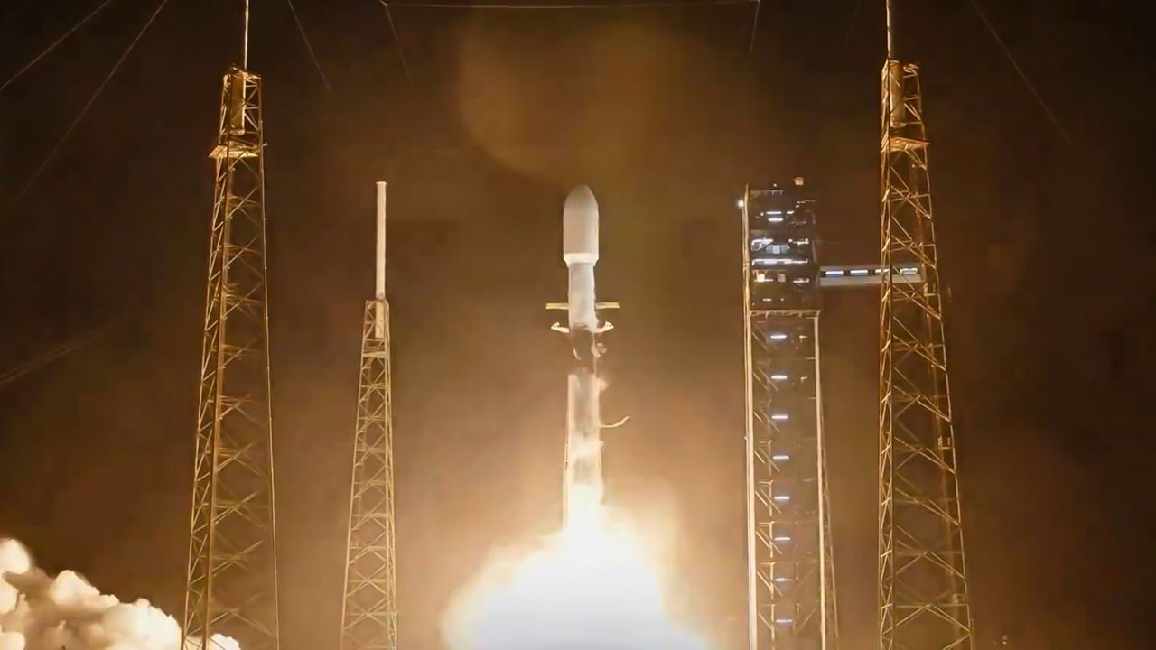 SpaceX’s Falcon 9 rocket sent more than 20 Starlink satellites to orbit after it left Space Launch Complex 40 at Cape Canaveral Space Force Station on Saturday, March 30, 2024. (SpaceX)