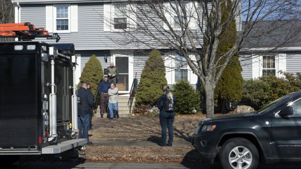 The FBI's Joint Terrorism Task Force descended on a home Thursday, March 1, 2018, at 62 Hathaway Ave., in Beverly, Mass., where Daniel Frisiello lives with his parents. (Amy Sweeney /The Salem News via AP)